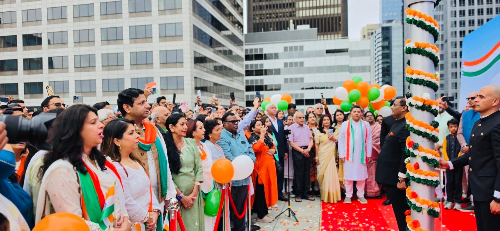  Tiranga hoisted atop the Federal Reserve Building in Seattle!