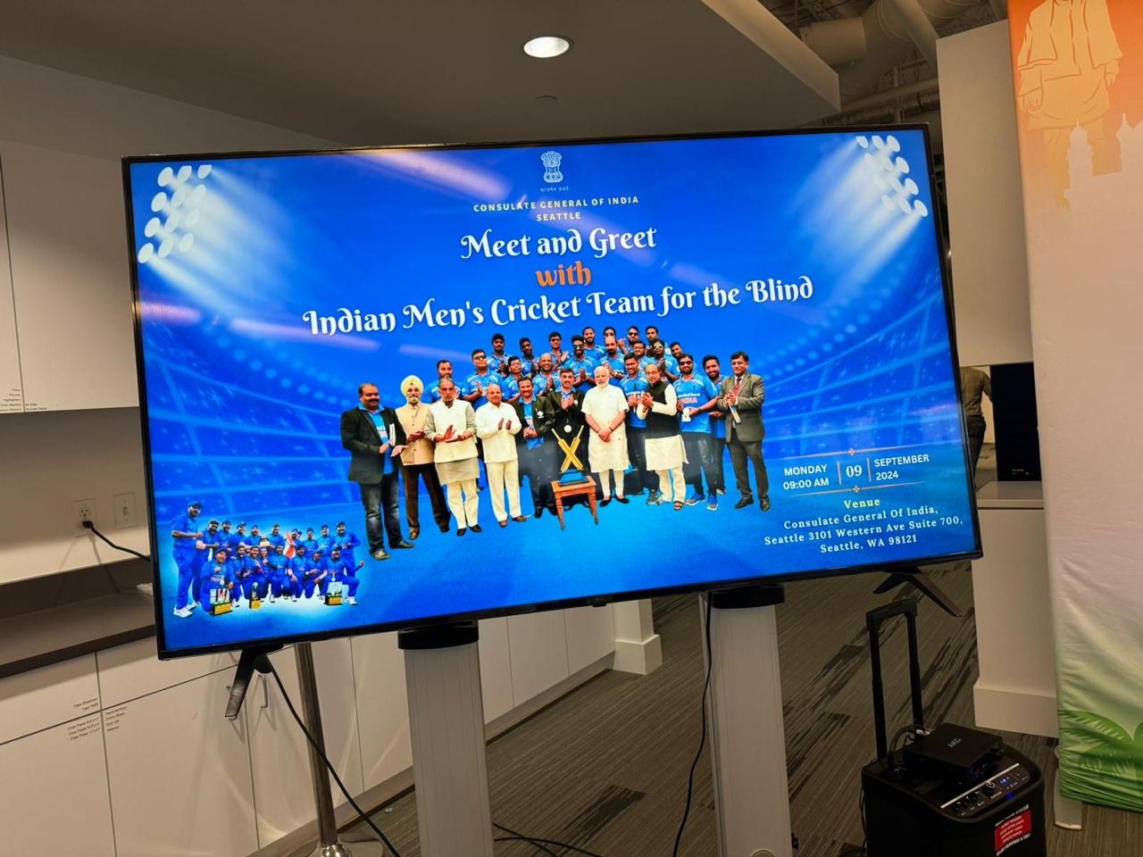  Visit of the Indian National Men’s Cricket Team for the Blind ( 9 September 2024, Seattle)
