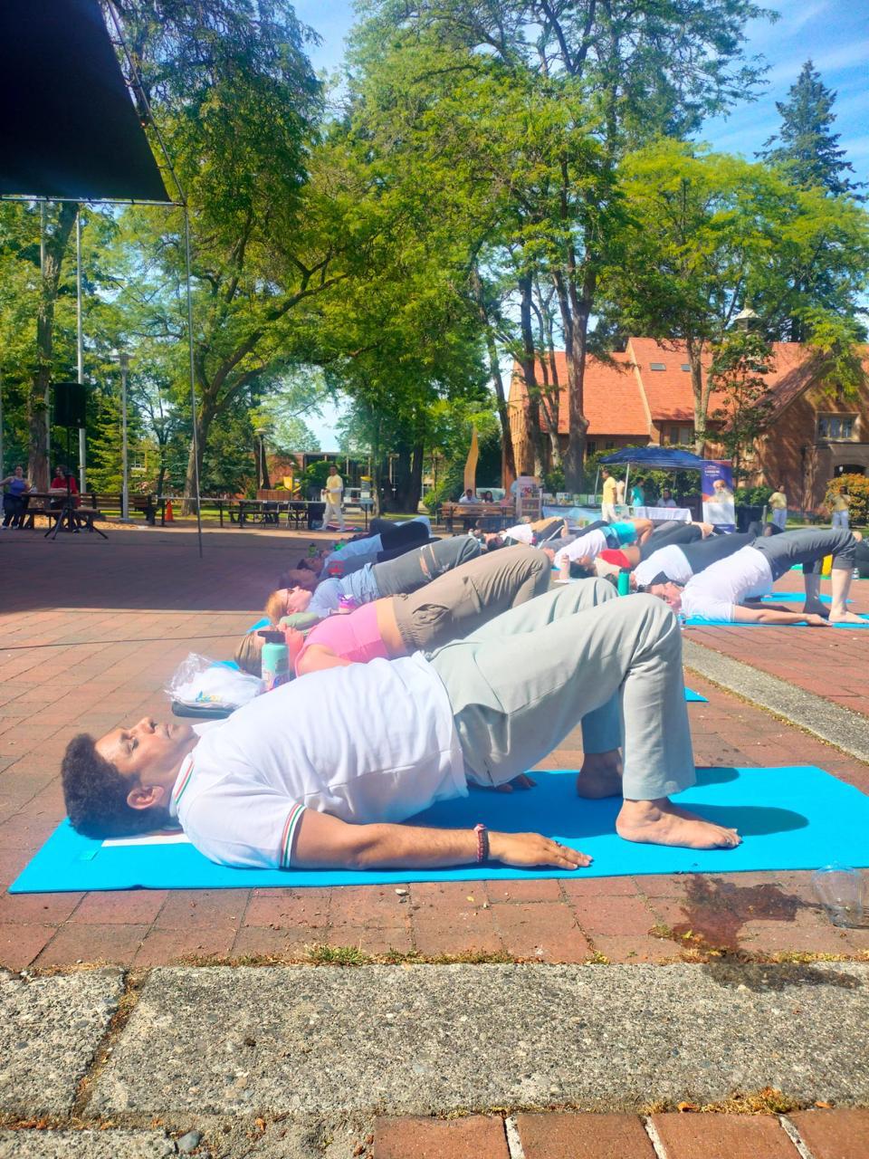  10th International Day of
Yoga celebrations at Pacific Lutheran University (PLU) in Tacoma.