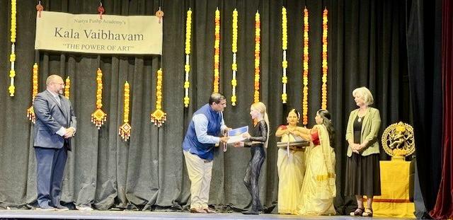  Felicitation of Students at Kala Vaibhavam at Wagner Performing Arts Center, along with Mayor of Monroe ( 8 June 2024, Monroe)