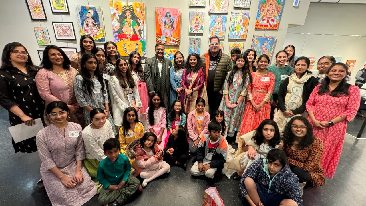 Exhibition of Madhubani Art Works at Seattle Center by Deepali Designs (2 March 2024)