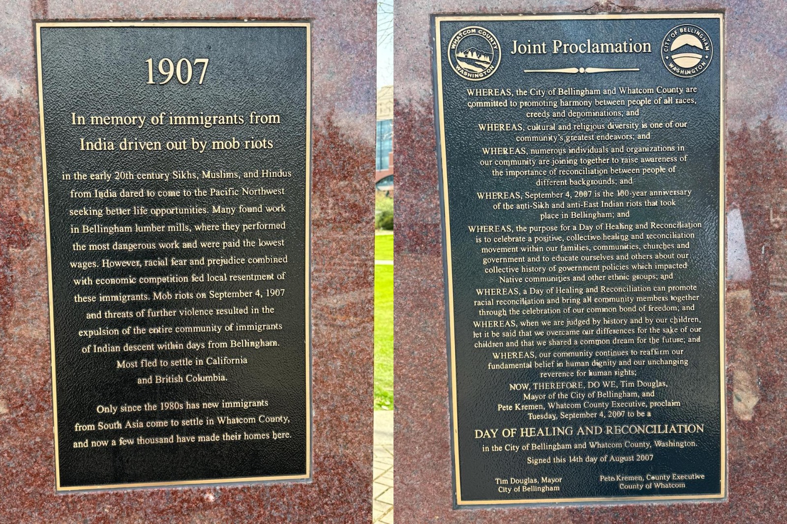  Visit to Memorial in Honour of Indian Sikh Immigrants at Bellingham ( 7 April 2024 )