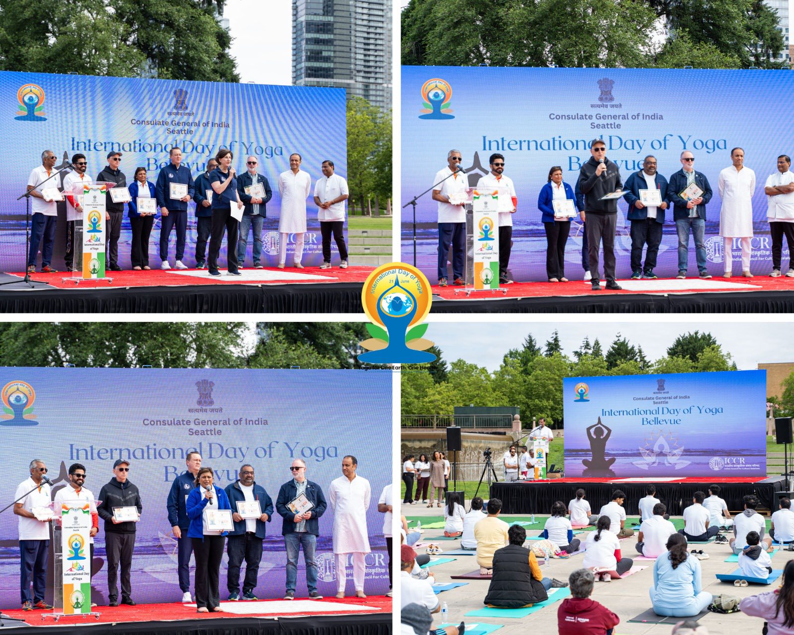  International Day of Yoga 2025 – Curtain Raiser hosted at Bellevue Downtown Park (14 June, 2025)