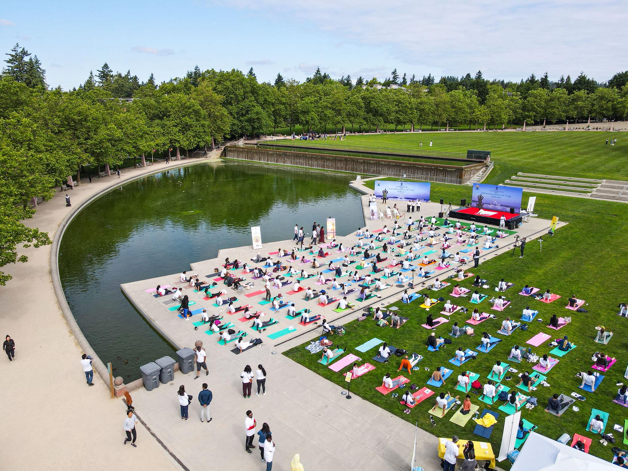  International Day of Yoga 2025 – Curtain Raiser hosted at Bellevue Downtown Park (14 June, 2025)