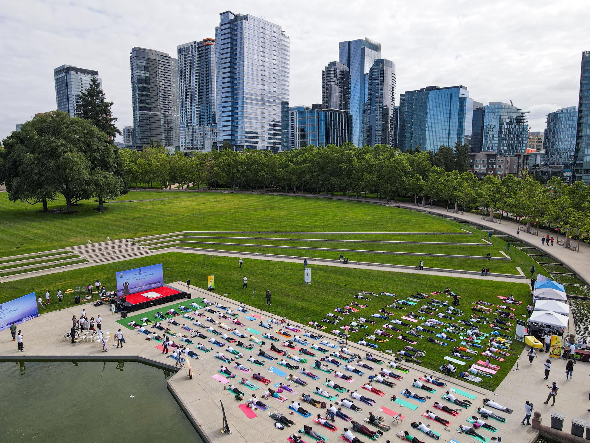  International Day of Yoga 2025 – Curtain Raiser hosted at Bellevue Downtown Park (14 June, 2025)