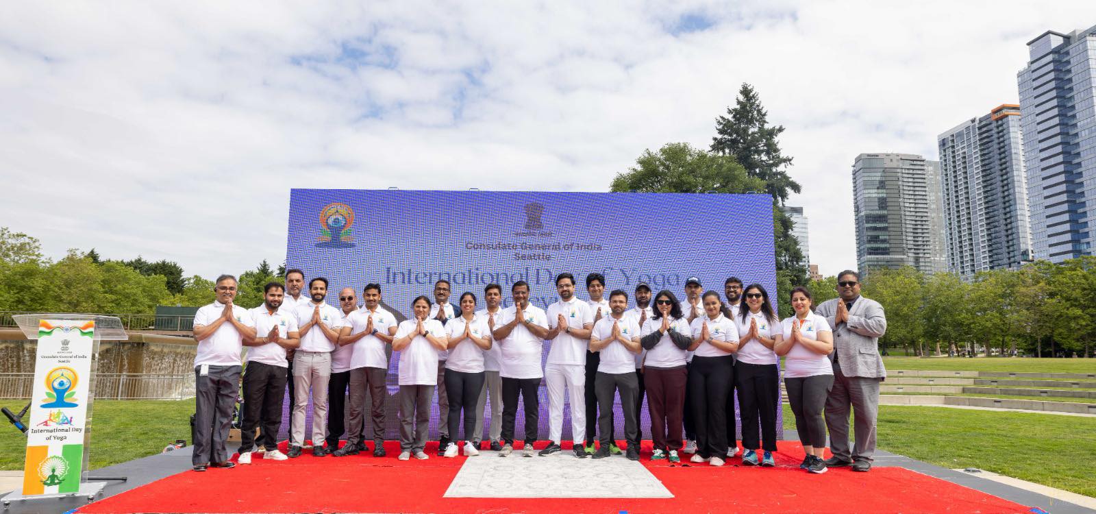  International Day of Yoga 2025 – Curtain Raiser hosted at Bellevue Downtown Park (14 June, 2025)