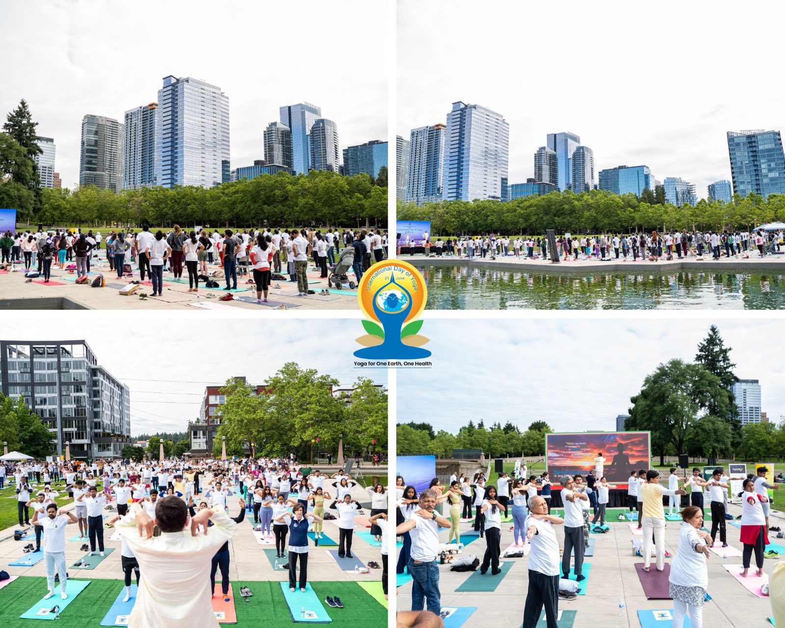 International Day of Yoga 2025 – Curtain Raiser hosted at Bellevue Downtown Park (14 June, 2025)