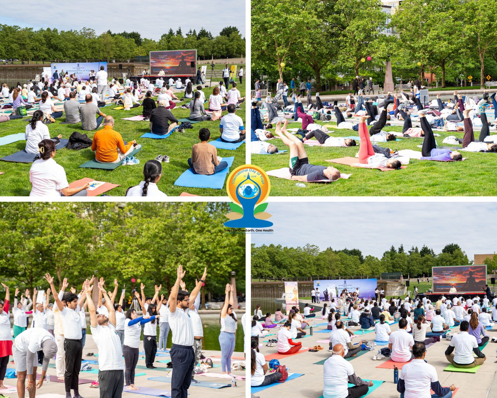  International Day of Yoga 2025 – Curtain Raiser hosted at Bellevue Downtown Park (14 June, 2025)