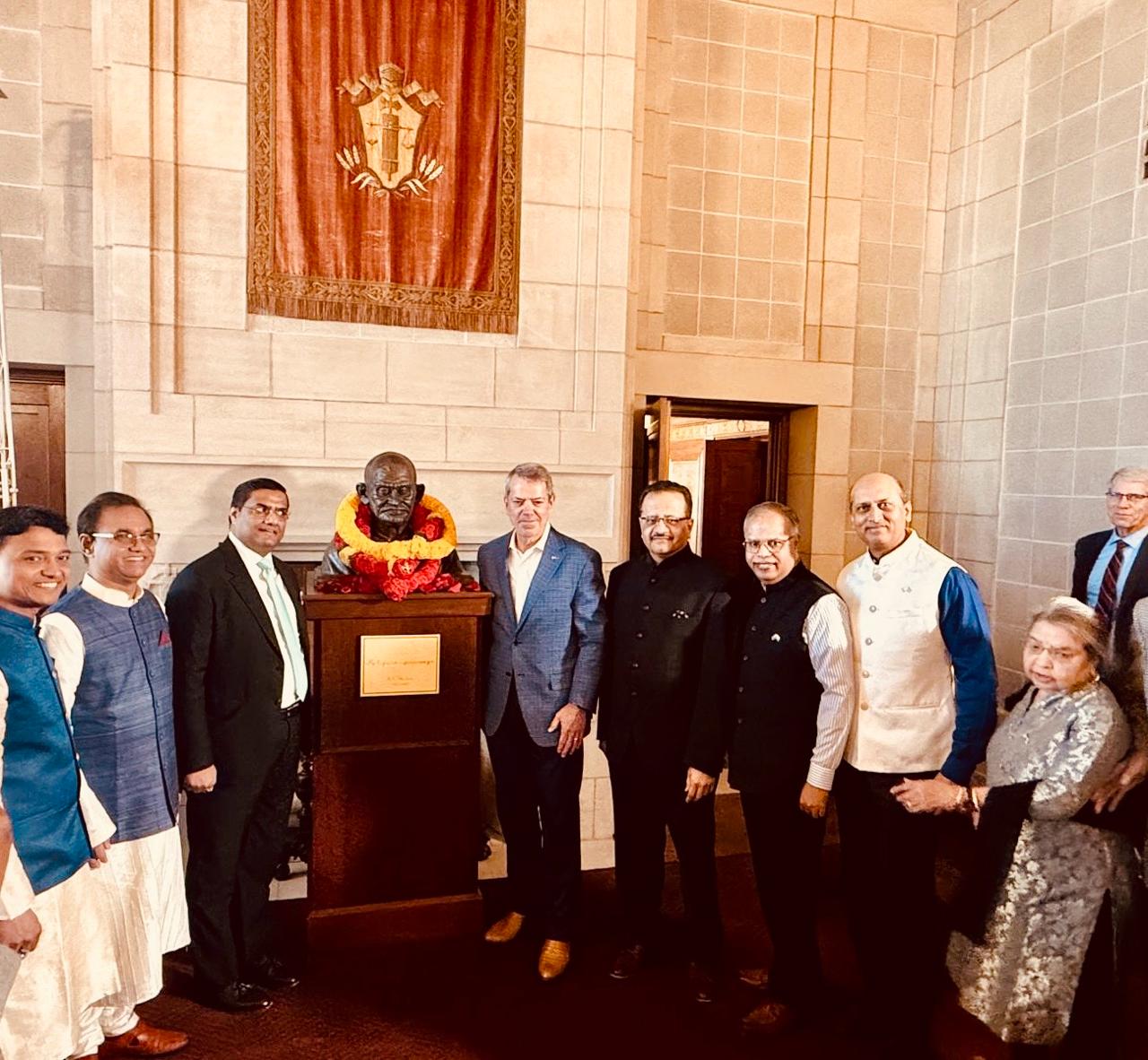  Unveiling of the Mahatma Gandhi bust at the office of Governor Jim Pillen at the Nebraska State Capitol in Lincoln, Nebraska
