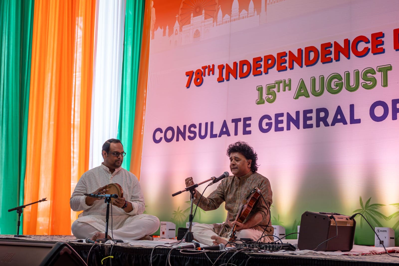 Indian Tricolour unfurled on India's 78th Independence Day at the Federal Reserve Building in Seattle (August 17 2024, Seattle)
