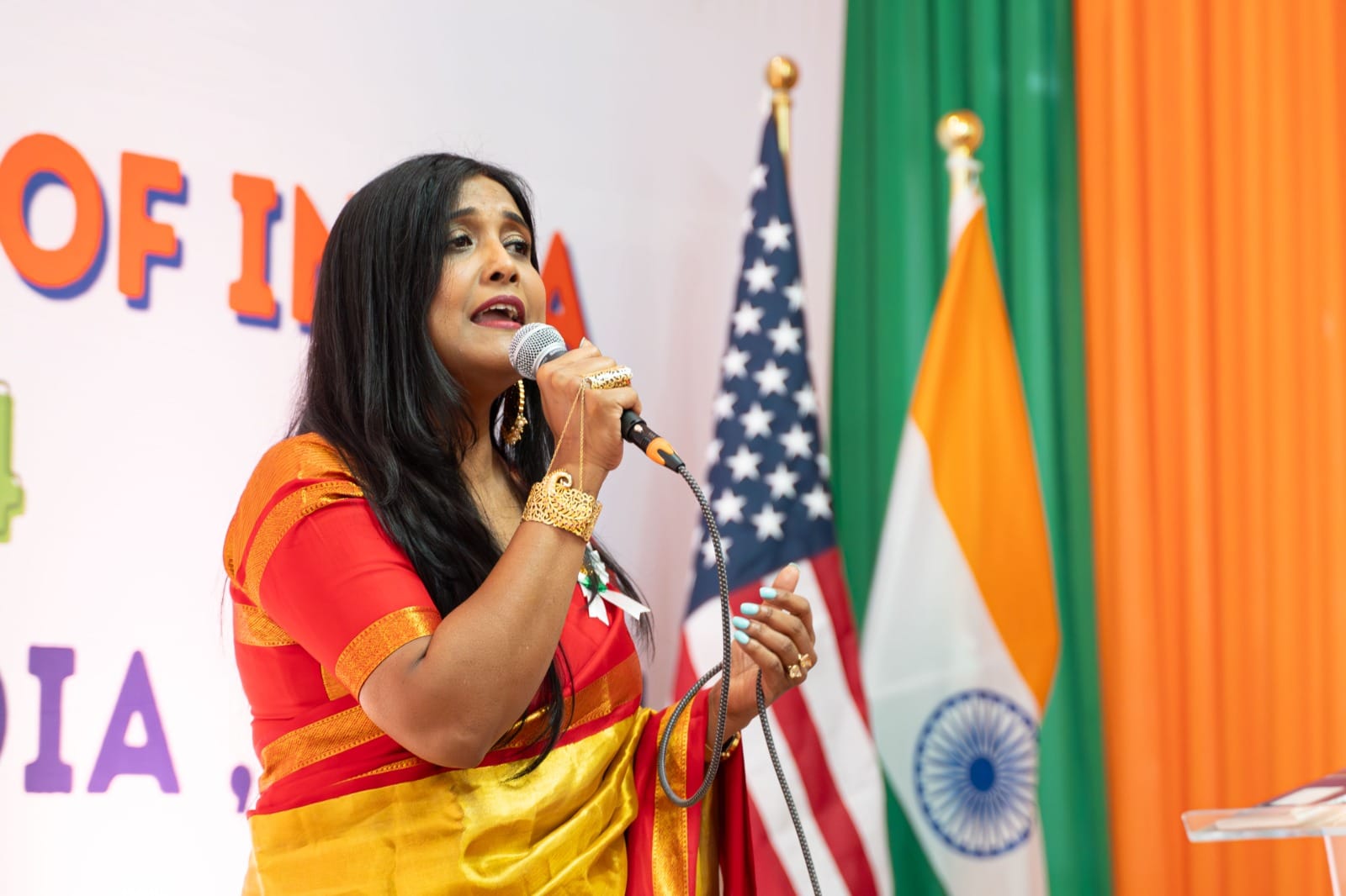  Indian Tricolour unfurled on India's 78th Independence Day at the Federal Reserve Building in Seattle (August 17 2024, Seattle)
