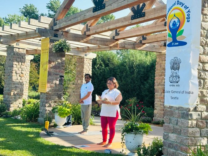  11th International Day of Yoga celebrations at Sioux Falls, South Dakota (21 June, 2025)