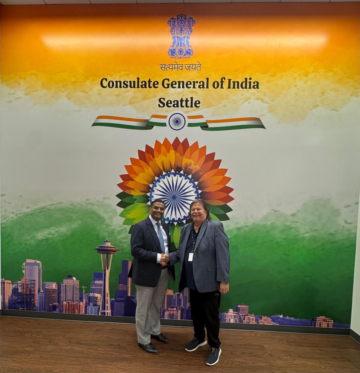  Meeting with Mr Bill Sterud. Chairman, Puyallup Tribes at Consulate  (24 July 2025, Seattle).
