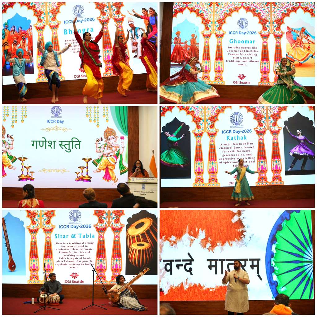  Indian cultural art performances at ICCR Day celebrations (11 April 2026, Seattle)