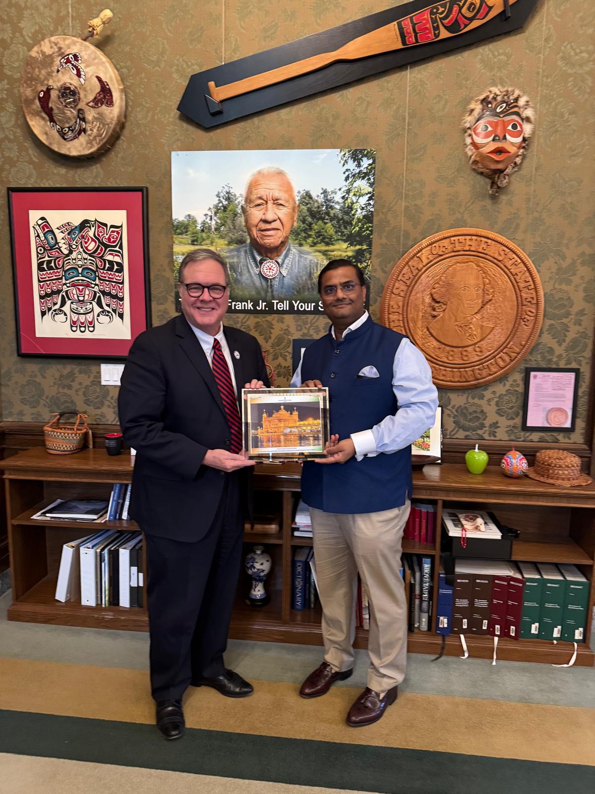  Meetings at the State Capitol in Olympia with Lt. Governor Denny Heck, Secretary of State Steve Hobbs, Senator Manka Dhingra, and Senator Vandana Slatter.
(March 27, 2025, Olympia)