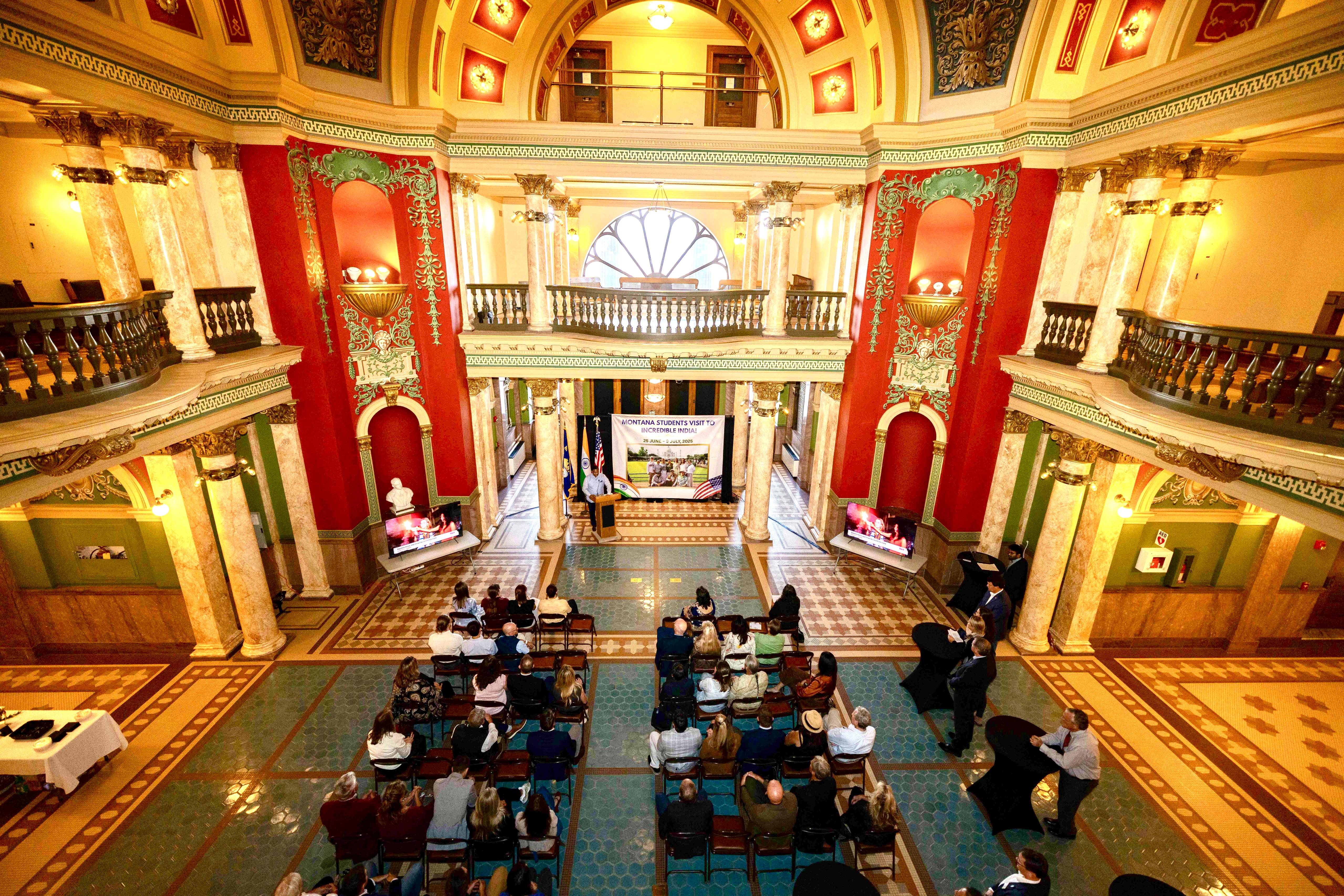  Participants at the welcome reception for Montana Students at State Capitol (29 September 2025, Helena)