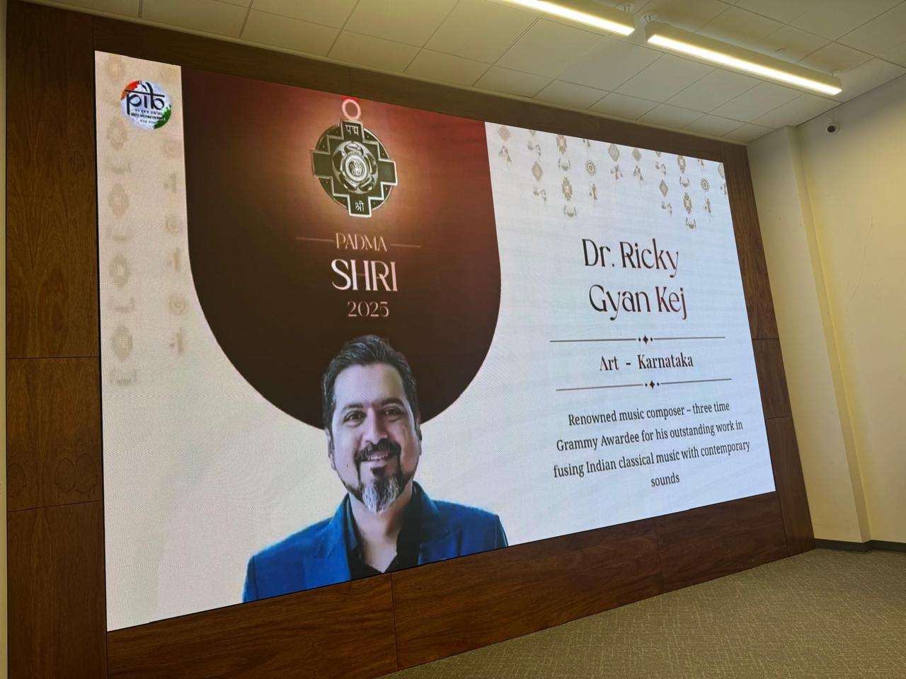  Celebrating the Music of India: Welcoming Padma Shri Dr. Ricky Kej in Seattle ( 31 May 2025, Seattle)