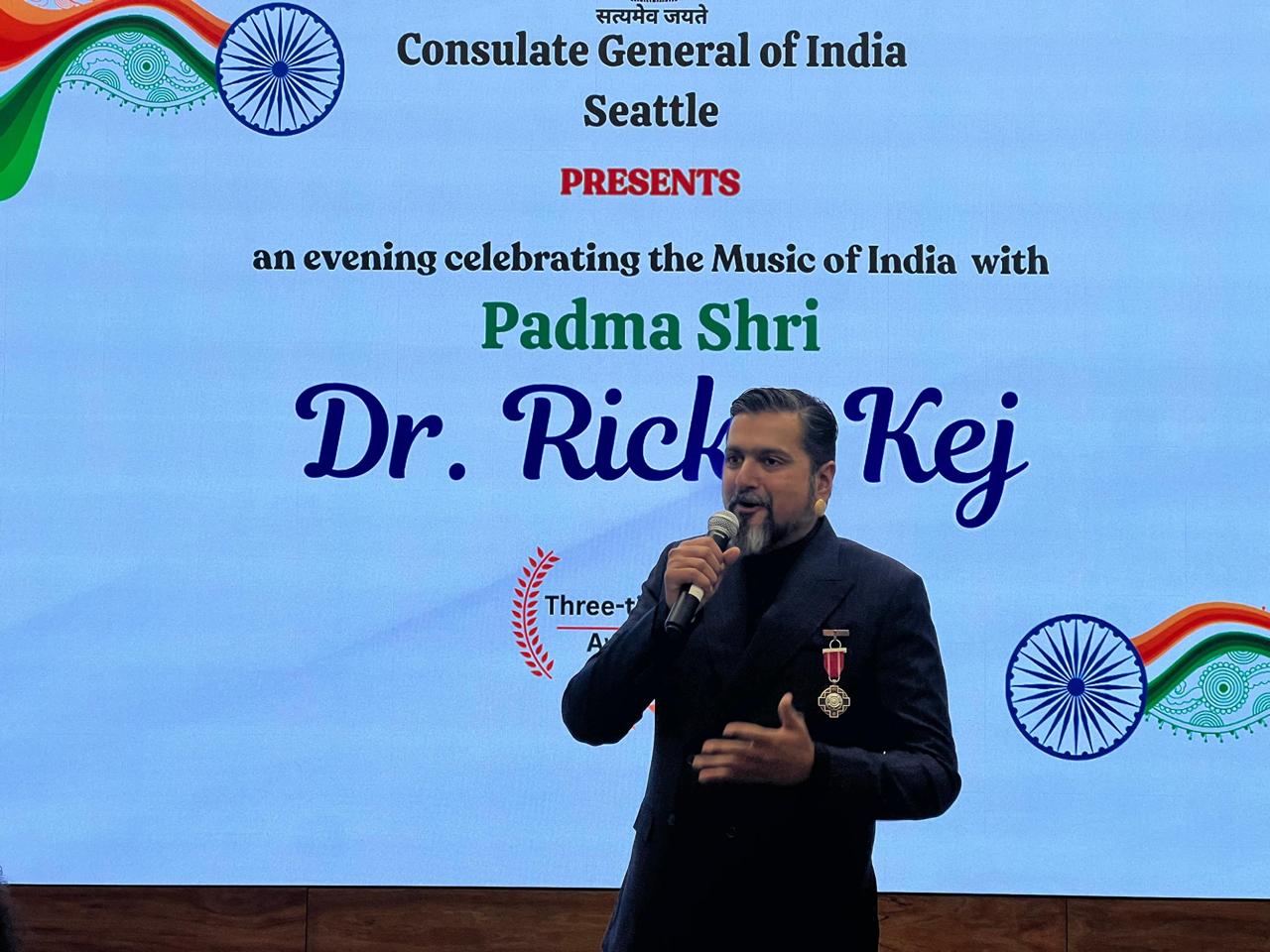  Celebrating the Music of India: Welcoming Padma Shri Dr. Ricky Kej in Seattle ( 31 May 2025, Seattle)