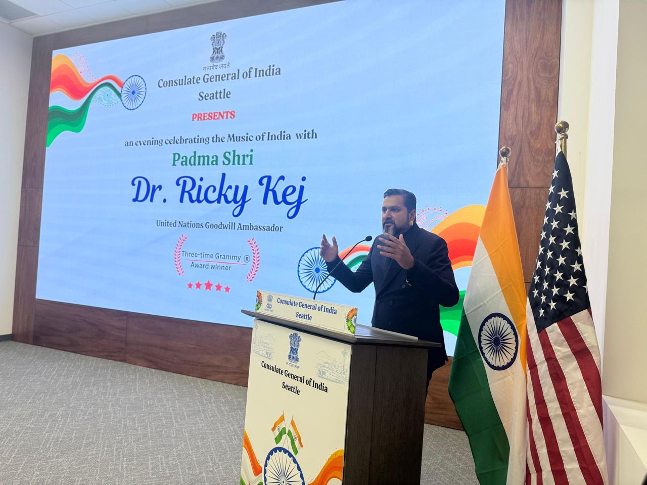  Celebrating the Music of India: Welcoming Padma Shri Dr. Ricky Kej in Seattle ( 31 May 2025, Seattle)