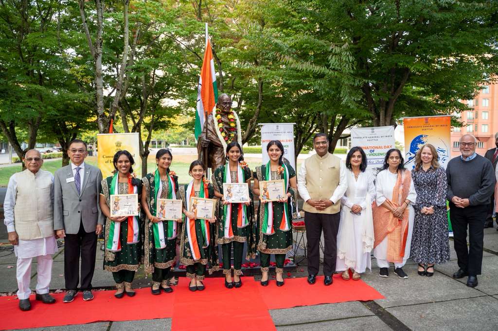  Celebration of Gandhi Jayanti and International Day of Non-Violence at Bellevue Public Library
