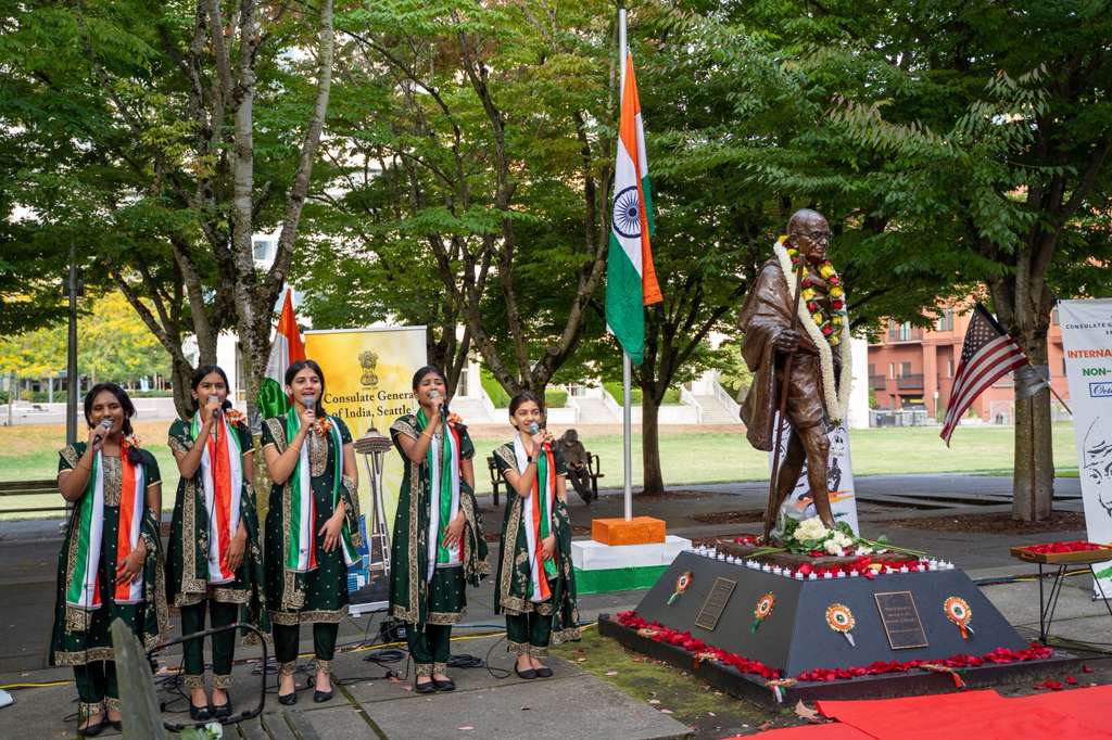  Celebration of Gandhi Jayanti and International Day of Non-Violence at Bellevue Public Library
