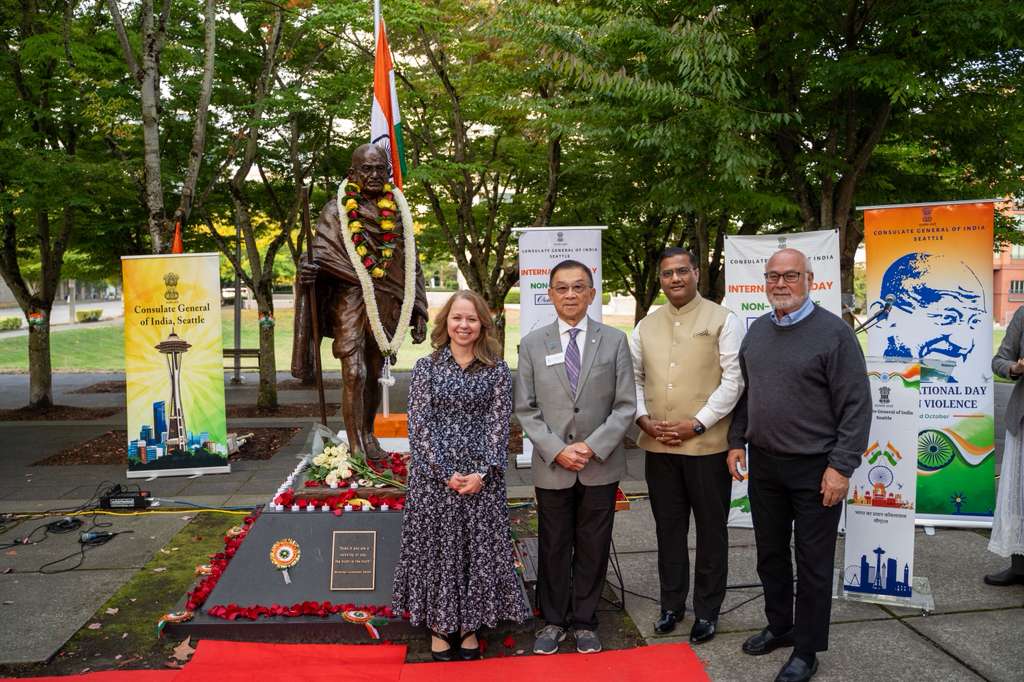  Celebration of Gandhi Jayanti and International Day of Non-Violence at Bellevue Public Library
