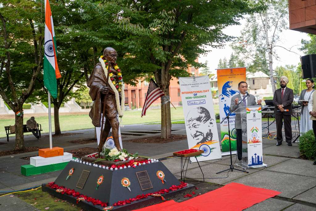  Celebration of Gandhi Jayanti and International Day of Non-Violence at Bellevue Public Library
