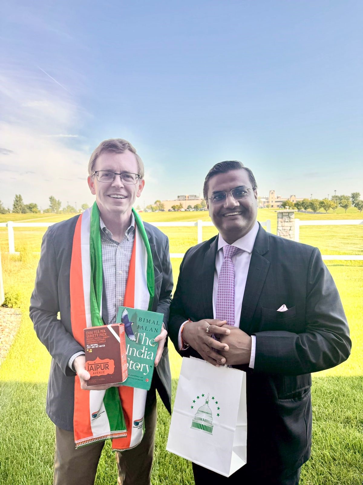  Meeting with U.S. Congressman Dusty Johnson from South Dakota in Sioux Falls, appreciating his strong support for advancing India–U.S. bilateral relations (13 August, 2025)