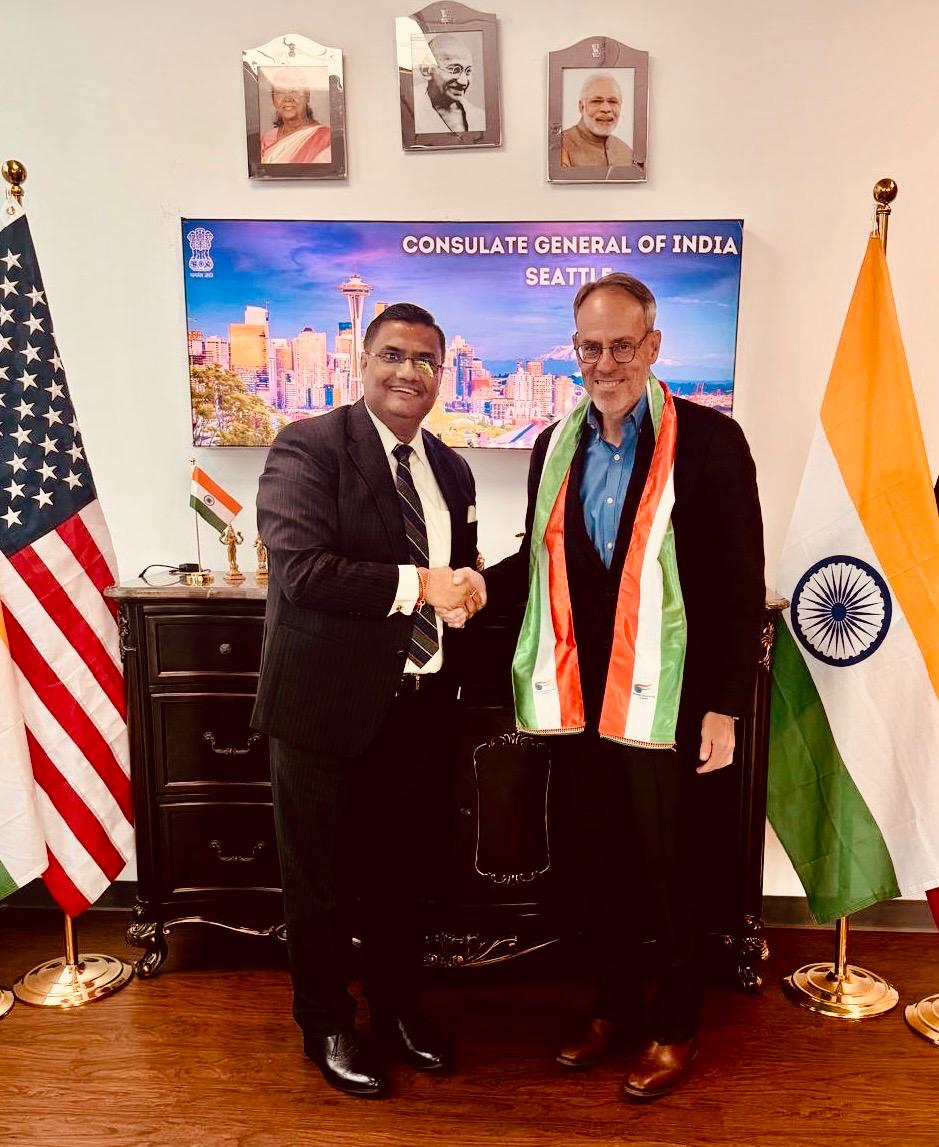  Thank the new Mayor of Seattle Hon’ble Katie Wilson for the invitation to attend her inauguration ceremony!

Wishing her all the very best for a successful innings ahead.

( 2 January 2026, Seattle )Interaction with Mr. David Zapolsky, Senior Vice President & Chief Global Affairs Officer, Amazon