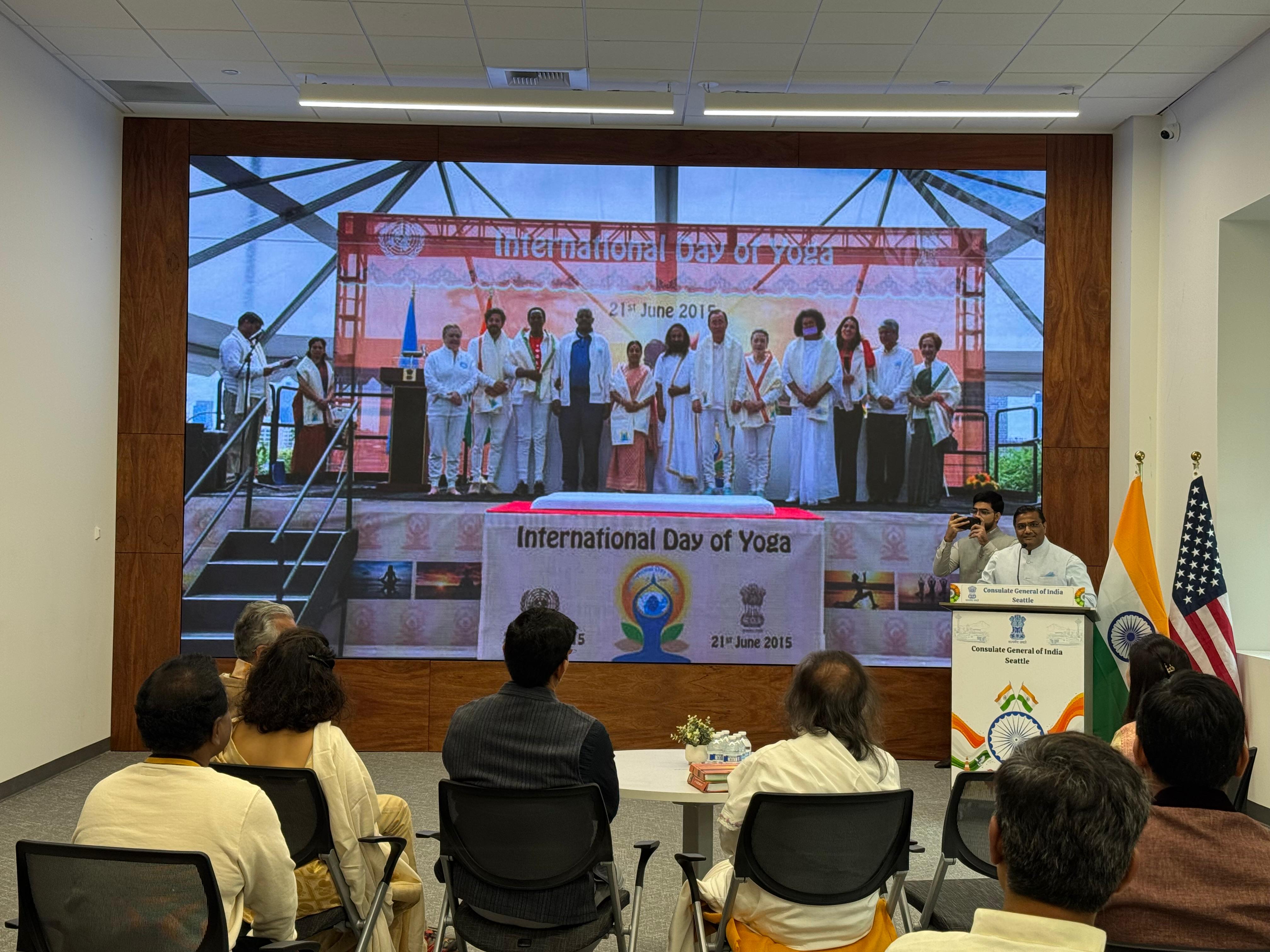  Participants at a special gathering for Gurudev Sri Sri Ravishankar ji at the Consulate (20 October 2025, Seattle)