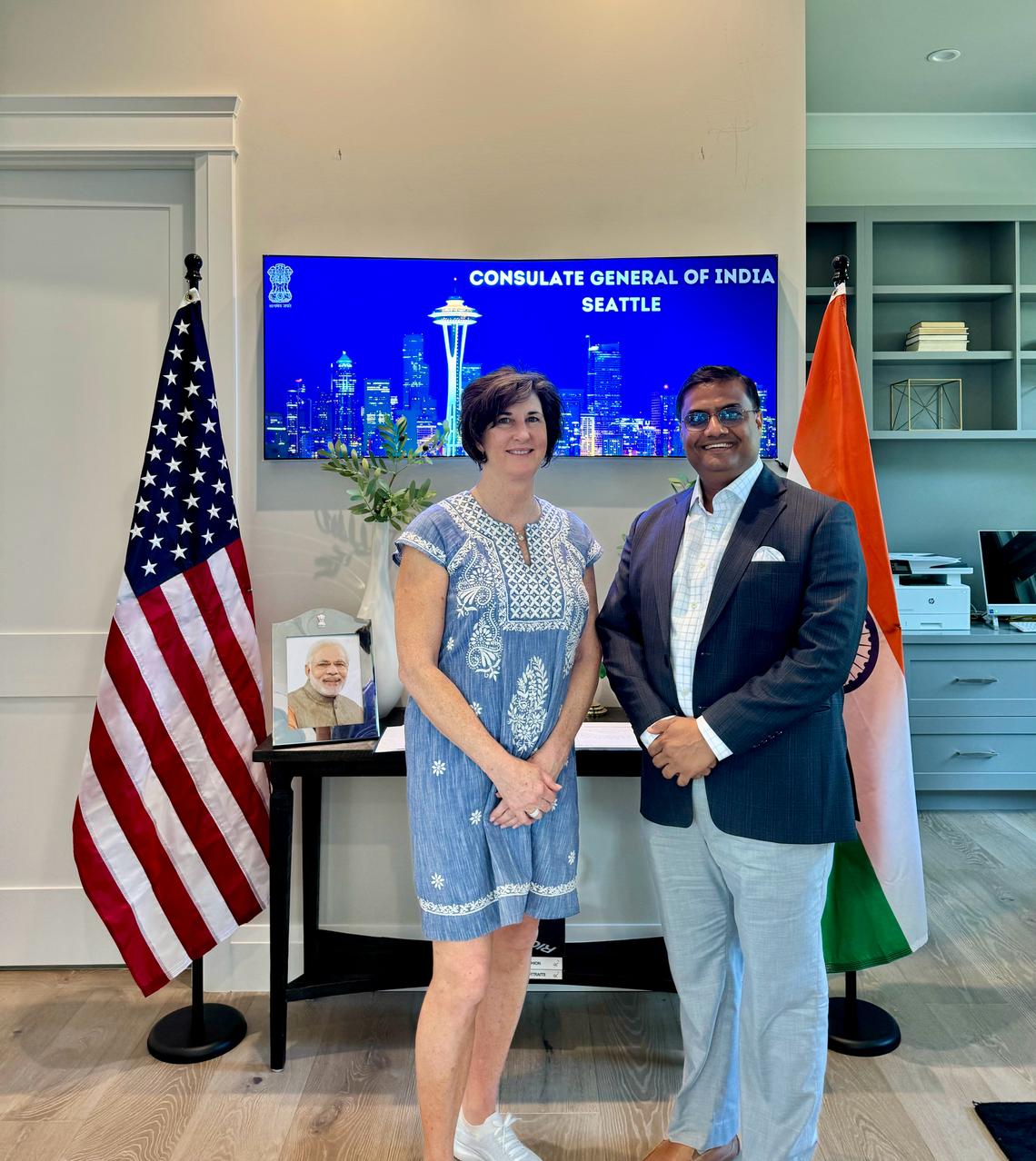  Meeting with Ms Lynn Robinson, Mayor of Bellevue ( 19 June 2024, India House)