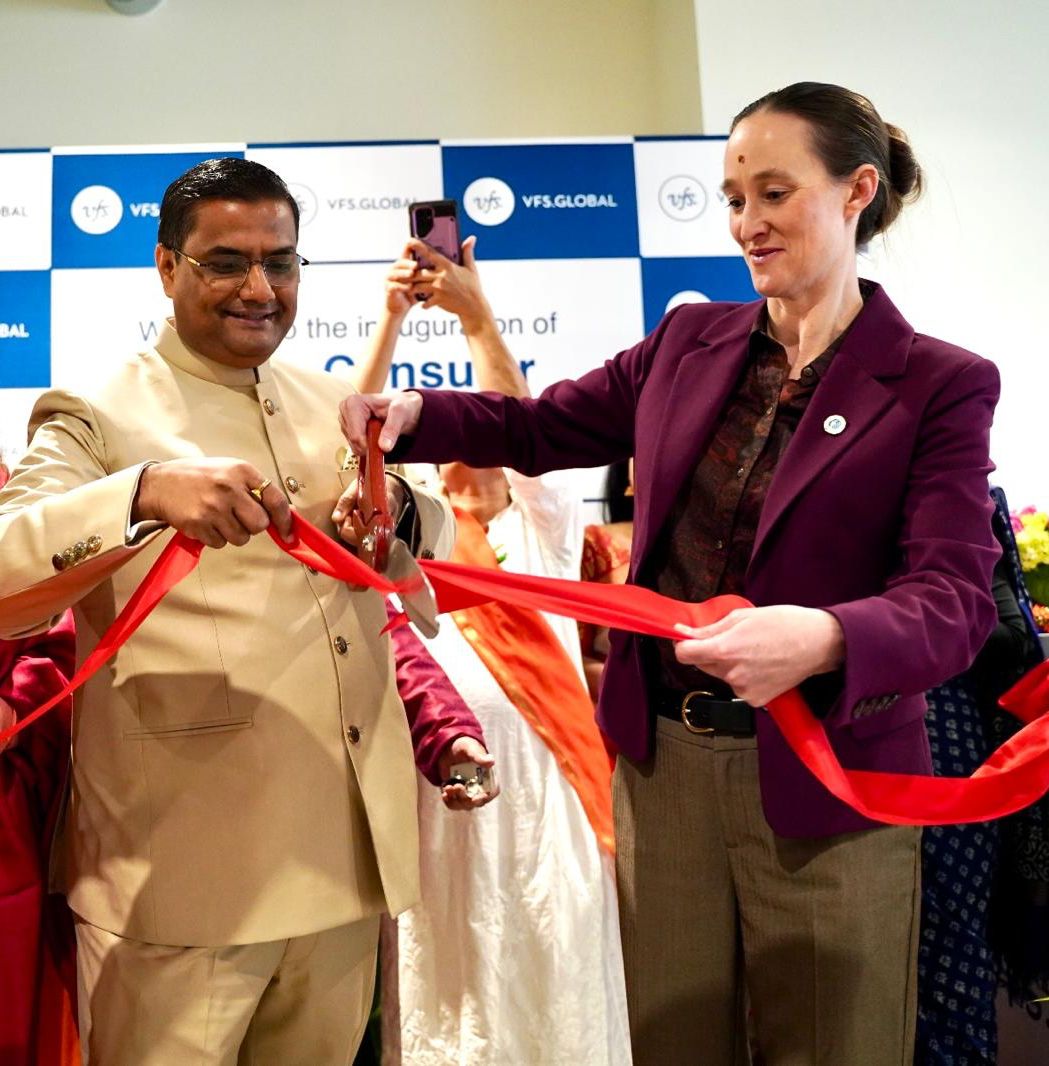  Indian Tricolour unfurled in Seattle on the Federal Reserve Building