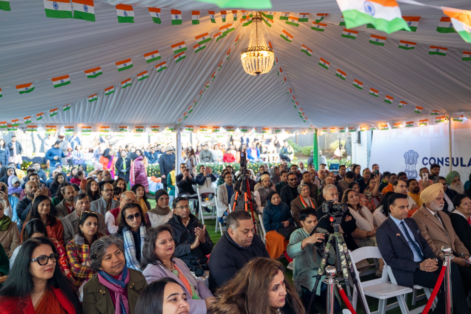  76th Republic Day of India : Flag Unfurling Ceremony at India House in Bellevue (26th January, 2025 ,India House-Bellevue)