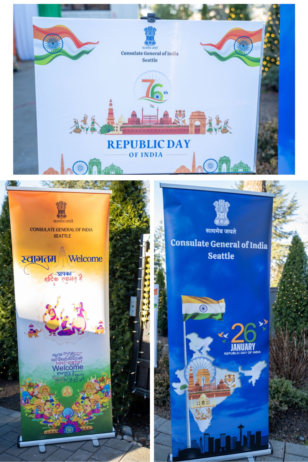  76th Republic Day of India : Flag Unfurling Ceremony at India House in Bellevue (26th January, 2025 ,India House-Bellevue)