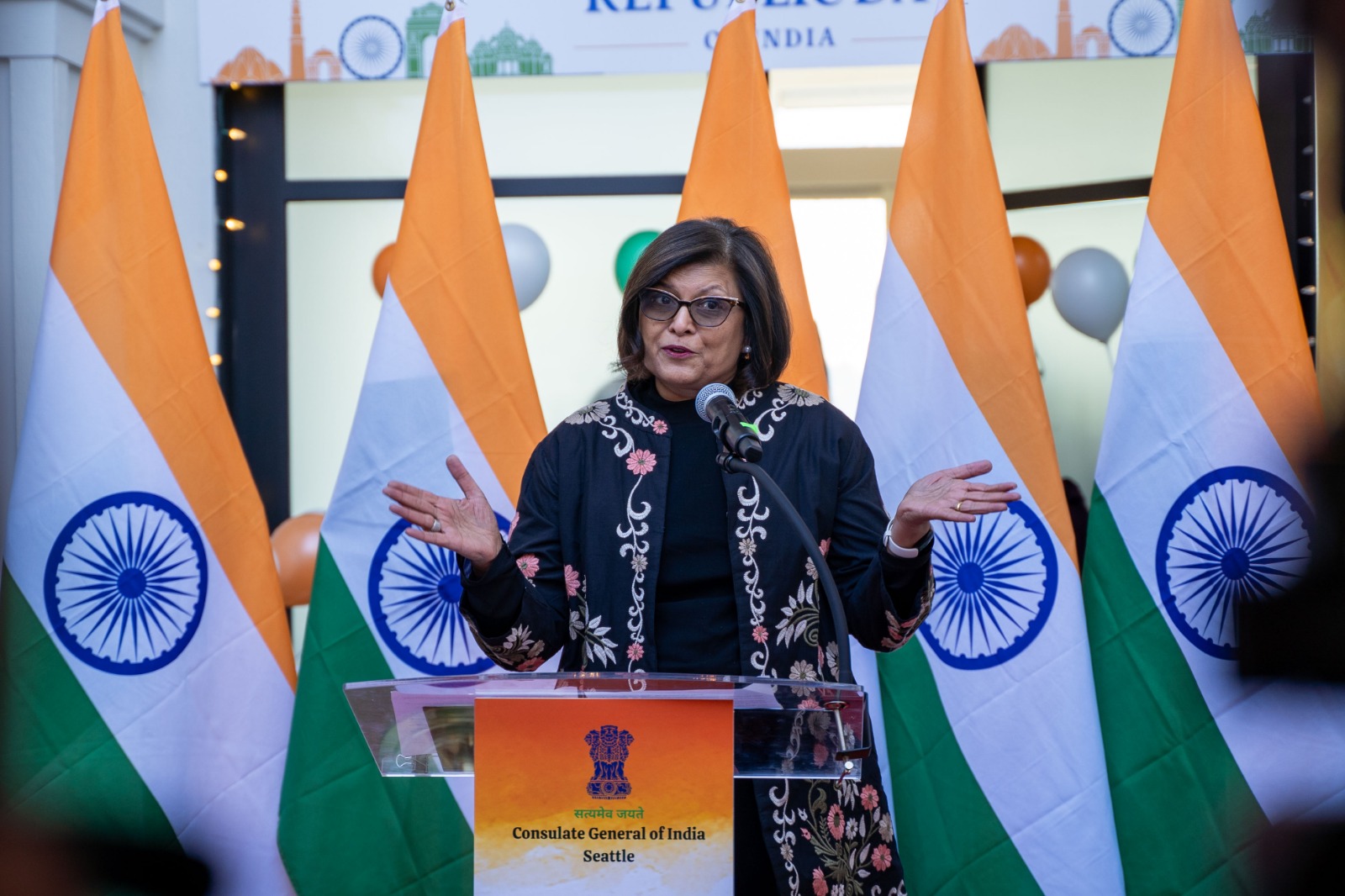  76th Republic Day of India : Flag Unfurling Ceremony at India House in Bellevue (26th January, 2025 ,India House-Bellevue)