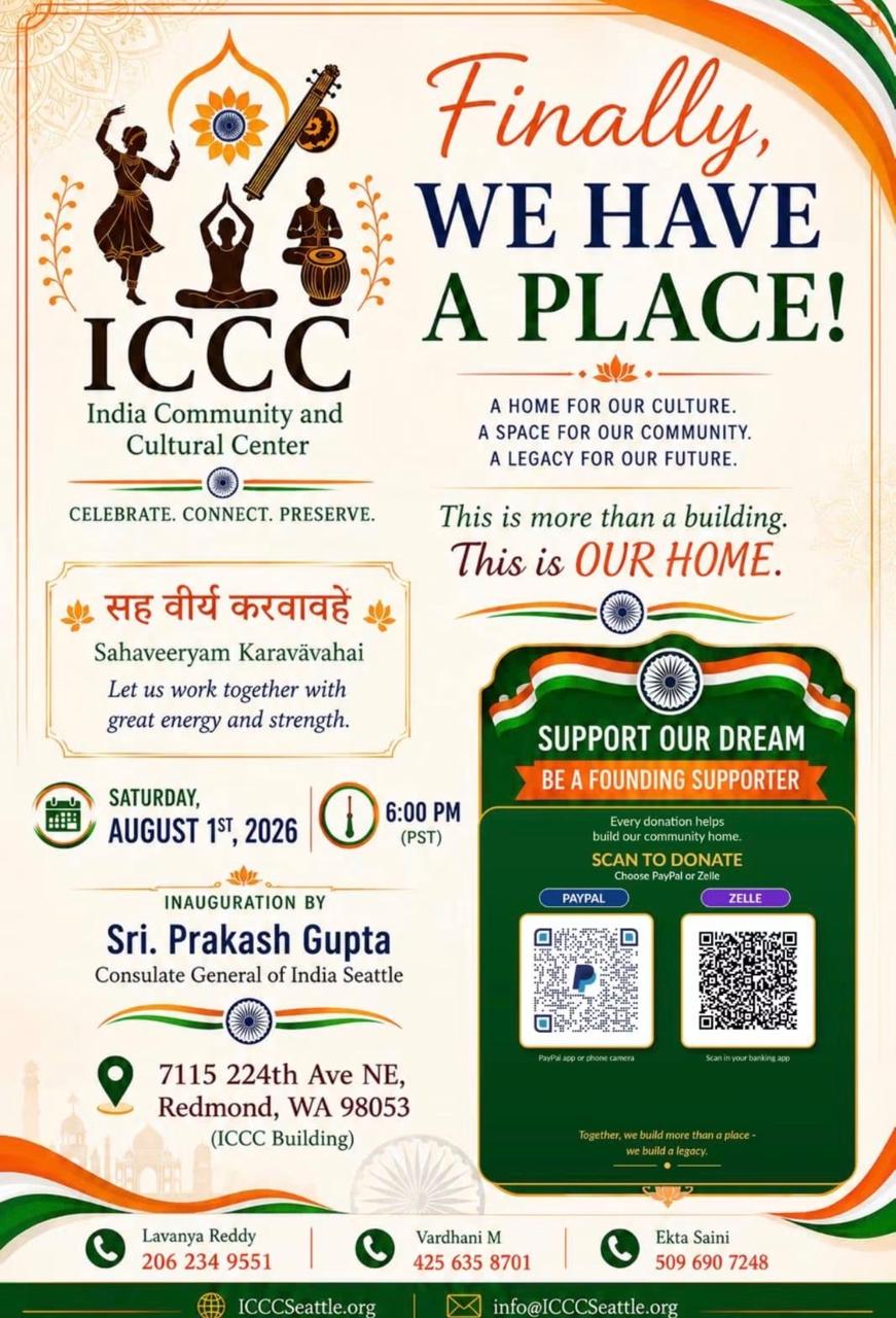   A welcoming home for Indian diaspora in Greater Seattle!