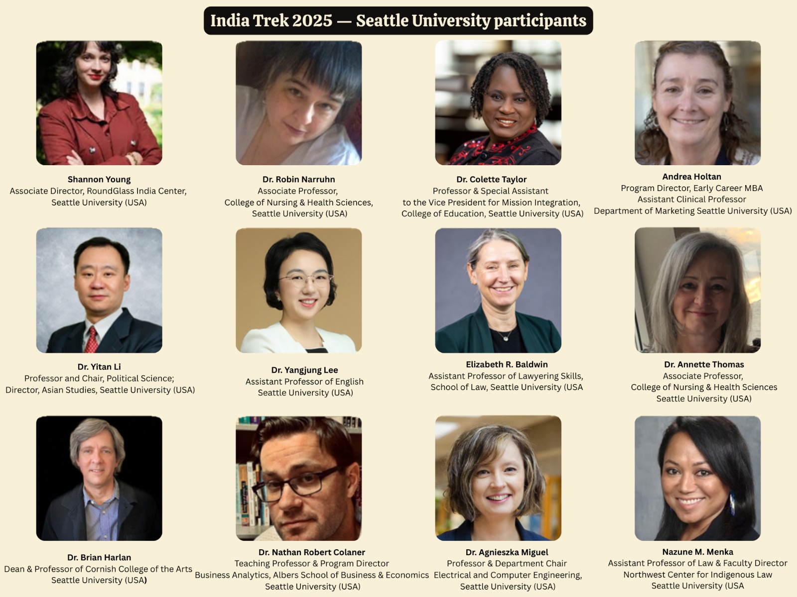  India Trek 2025: Pre – departure briefing session for Seattle University faculty members hosted at CGI Seattle