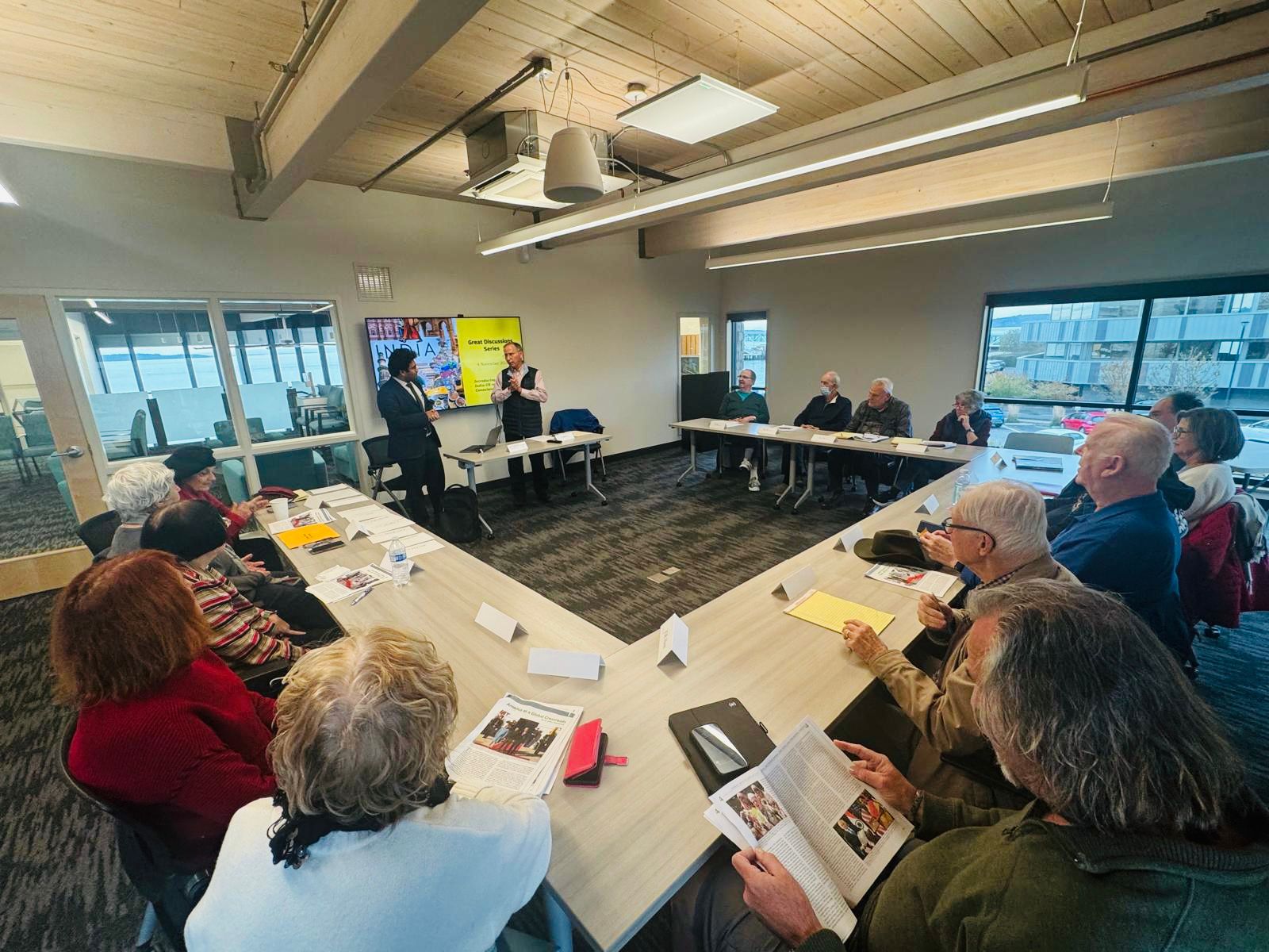  Great Discussion Series on “India US Relations” hosted by Global Affairs Center, Shoreline College 
(4 November 2025, Edmonds Water Front Center )