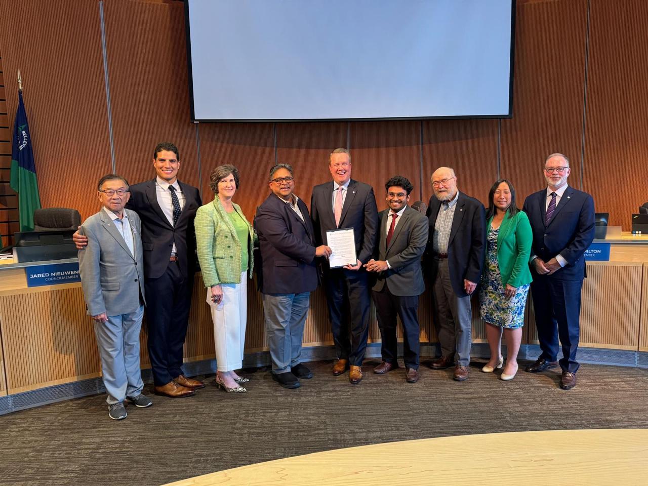  City of Bellevue issues Proclamation in honour of India's 78th Independence Day (6 August 2024, Bellevue)