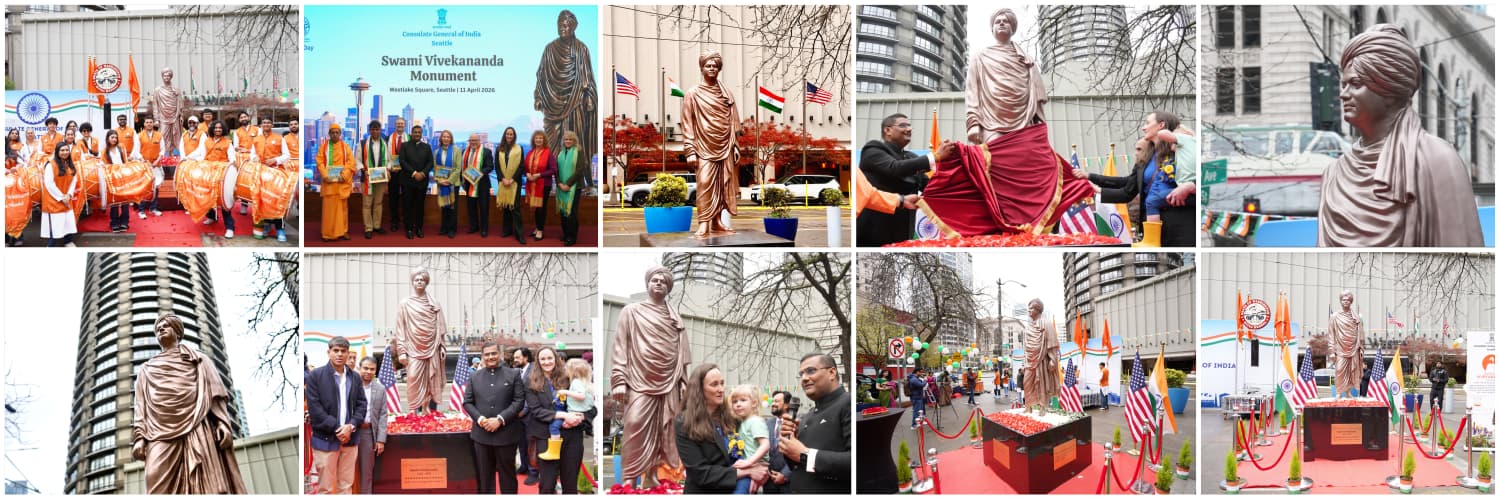 Swami Vivekananda Monument adorns heart of downtown Seattle Swami Vivekananda Monument adorns heart of downtown Seattle